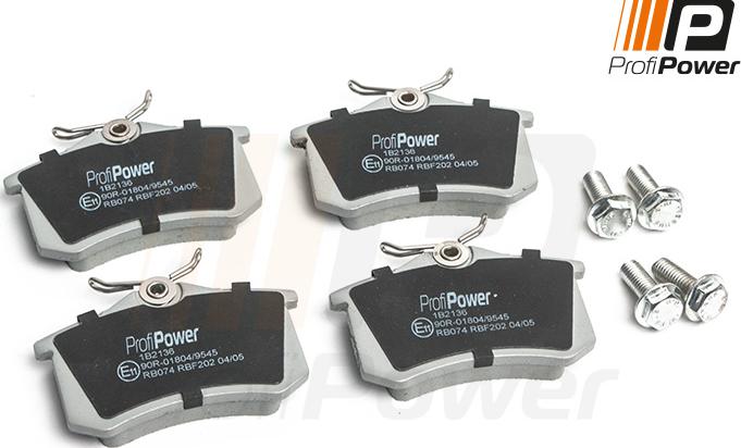 ProfiPower 1B2136 - Kit de plaquettes de frein, frein à disque cwaw.fr