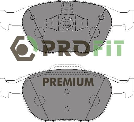 Profit 5005-1568 - Kit de plaquettes de frein, frein à disque cwaw.fr