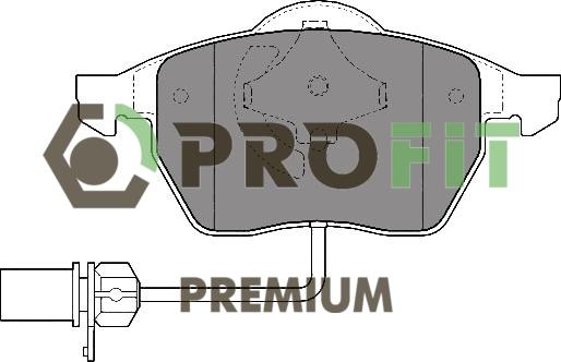 Profit 5005-1323 - Kit de plaquettes de frein, frein à disque cwaw.fr