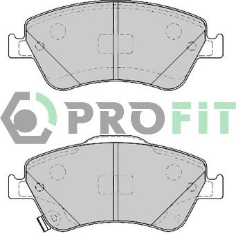 Profit 5000-4046 - Kit de plaquettes de frein, frein à disque cwaw.fr