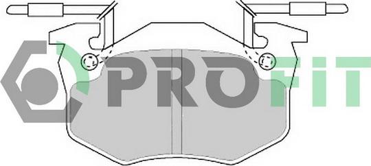 Profit 5000-0428 - Kit de plaquettes de frein, frein à disque cwaw.fr