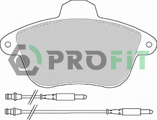 Profit 5000-0746 - Kit de plaquettes de frein, frein à disque cwaw.fr