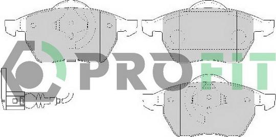 Profit 5000-1463 - Kit de plaquettes de frein, frein à disque cwaw.fr