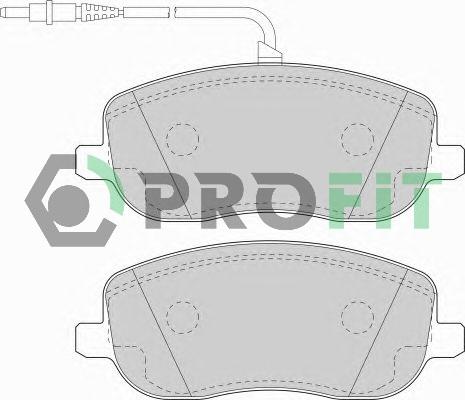 Profit 5000-1556 - Kit de plaquettes de frein, frein à disque cwaw.fr