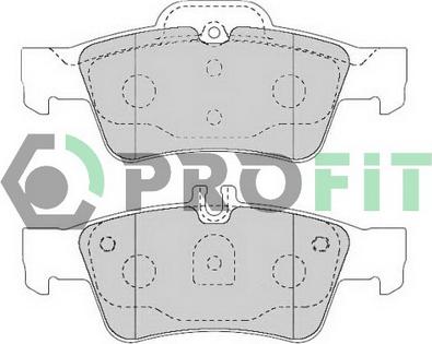 Profit 5000-1526 - Kit de plaquettes de frein, frein à disque cwaw.fr