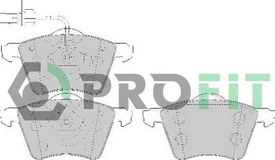 Profit 5000-1654 - Kit de plaquettes de frein, frein à disque cwaw.fr