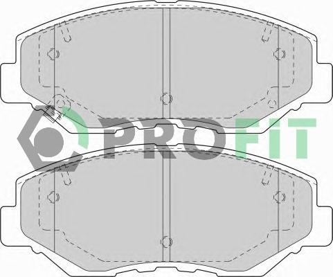 Profit 5000-1658 - Kit de plaquettes de frein, frein à disque cwaw.fr