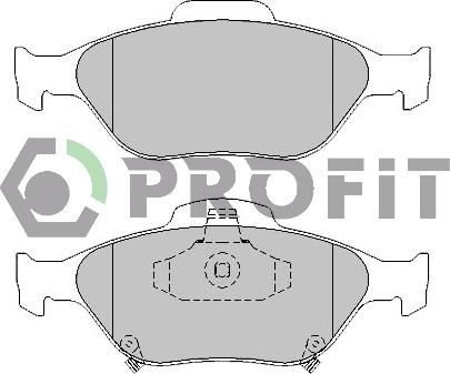 Profit 5000-1890 - Kit de plaquettes de frein, frein à disque cwaw.fr