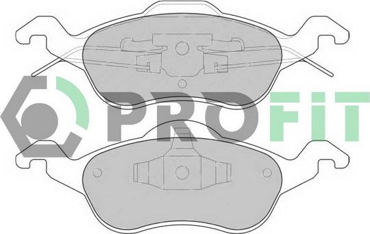 Profit 5000-1318 - Kit de plaquettes de frein, frein à disque cwaw.fr