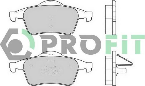 Profit 5000-1383 C - Kit de plaquettes de frein, frein à disque cwaw.fr