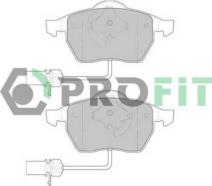 Profit 5000-1323 C - Kit de plaquettes de frein, frein à disque cwaw.fr