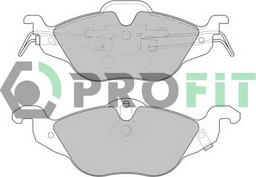 Profit 5000-1293 - Kit de plaquettes de frein, frein à disque cwaw.fr