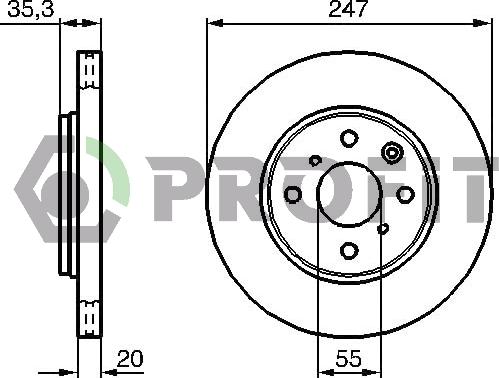 Profit 5010-1527 - Disque de frein cwaw.fr