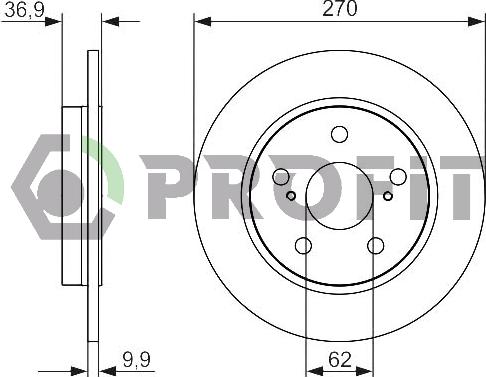 Profit 5010-1645 - Disque de frein cwaw.fr