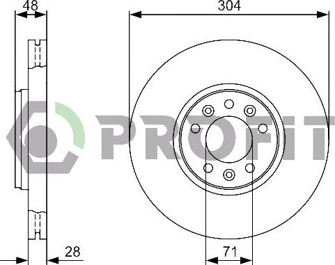 Profit 5010-1615 - Disque de frein cwaw.fr