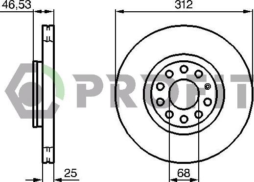 Profit 5010-1707 - Disque de frein cwaw.fr