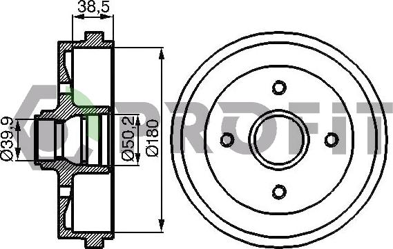 Profit 5020-0093 - Tambour de frein cwaw.fr