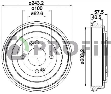 Profit 5020-0039 - Tambour de frein cwaw.fr