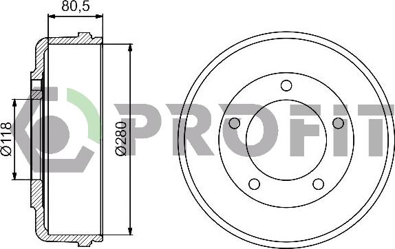 Profit 5020-0031 - Tambour de frein cwaw.fr