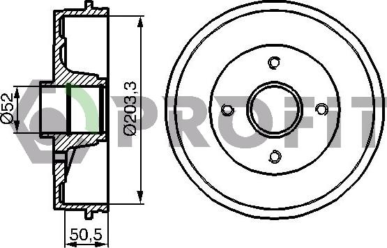 Profit 5020-0076 - Tambour de frein cwaw.fr