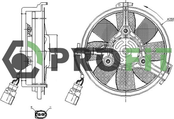 Profit 1850-0004 - Ventilateur, refroidissement du moteur cwaw.fr