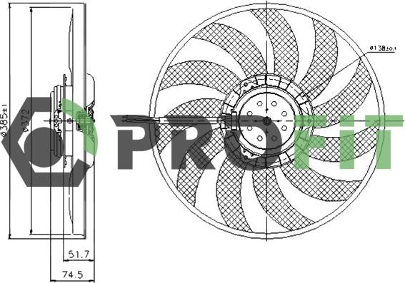 Profit 1850-0021 - Ventilateur, refroidissement du moteur cwaw.fr