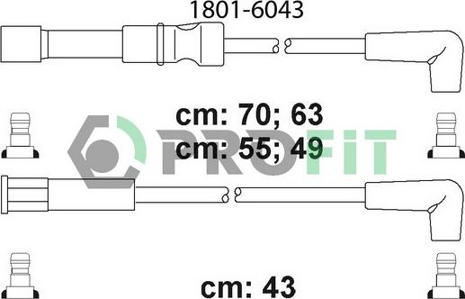 Profit 1801-6043 - Kit de câbles d'allumage cwaw.fr