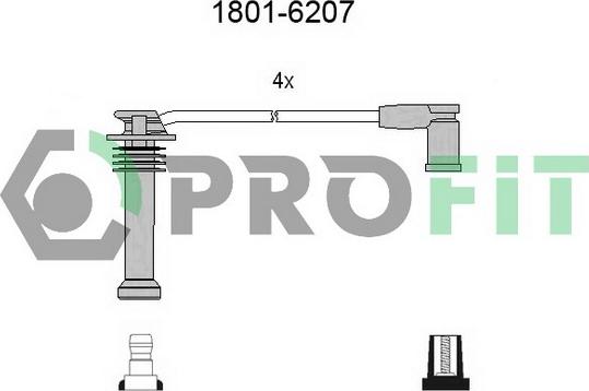 Profit 1801-6207 - Kit de câbles d'allumage cwaw.fr