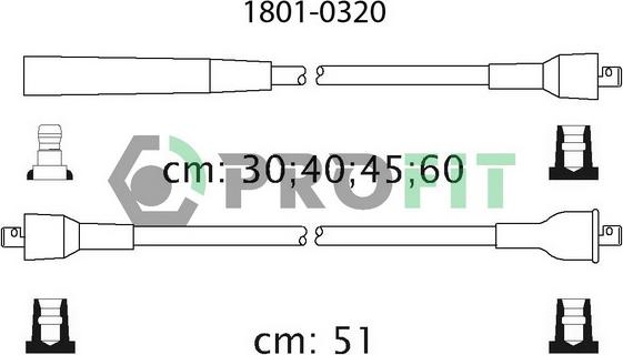 Profit 1801-0320 - Kit de câbles d'allumage cwaw.fr