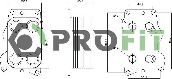 Profit 1745-0011 - Radiateur d'huile cwaw.fr