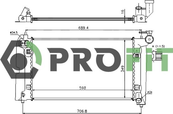 Profit 1740-0400 - Radiateur, refroidissement du moteur cwaw.fr