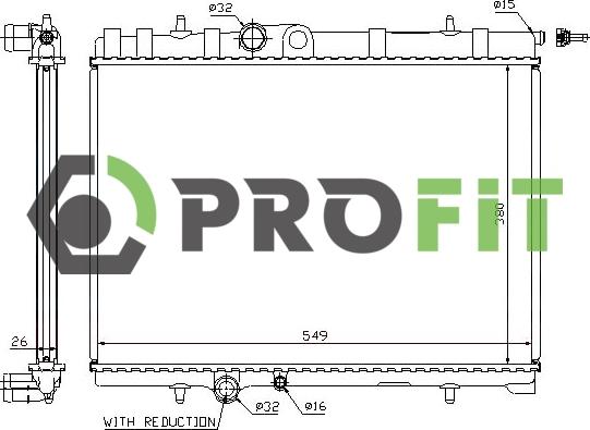 Profit 1740-0090 - Radiateur, refroidissement du moteur cwaw.fr