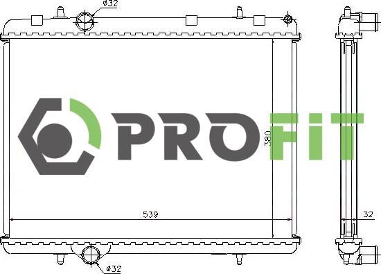 Profit 1740-0089 - Radiateur, refroidissement du moteur cwaw.fr