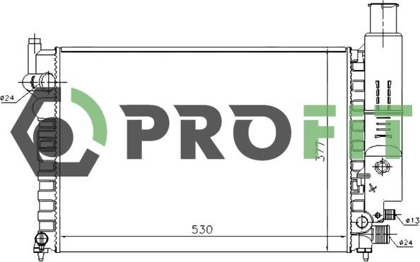 Profit 1740-0082 - Radiateur, refroidissement du moteur cwaw.fr