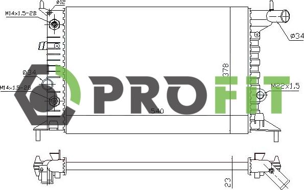 Profit 1740-0369 - Radiateur, refroidissement du moteur cwaw.fr