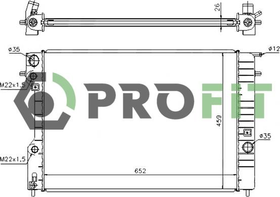 Profit 1740-0371 - Radiateur, refroidissement du moteur cwaw.fr