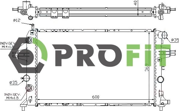 Profit 1740-0259 - Radiateur, refroidissement du moteur cwaw.fr