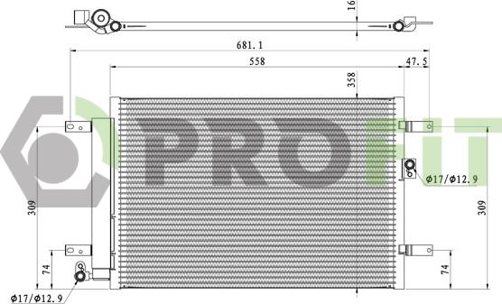 Profit 1770-0006 - Condensateur, climatisation cwaw.fr