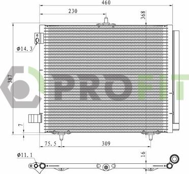 Profit 1770-0080 - Condensateur, climatisation cwaw.fr