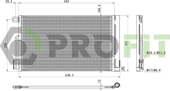 Profit 1770-0082 - Condensateur, climatisation cwaw.fr