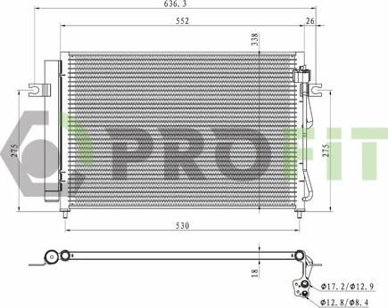 Profit 1770-0142 - Condensateur, climatisation cwaw.fr