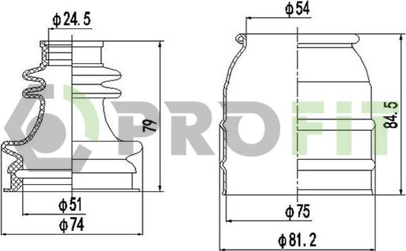 Profit 2810-0011 XLB - Joint-soufflet, arbre de commande cwaw.fr