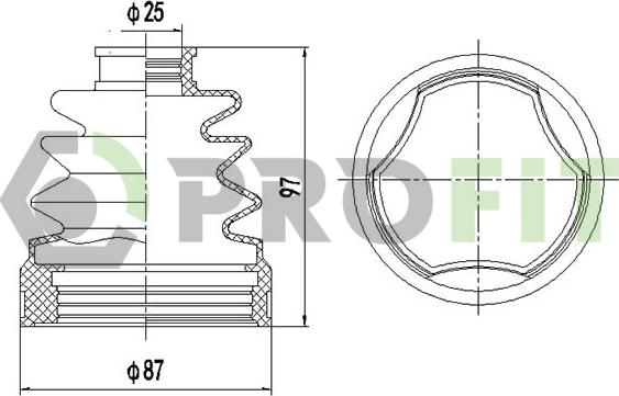 Profit 2810-0035 XLB - Joint-soufflet, arbre de commande cwaw.fr