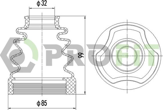 Profit 2810-0020 XLB - Joint-soufflet, arbre de commande cwaw.fr