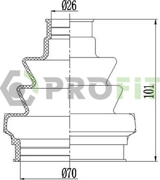 Profit 2810-0021 XLB - Joint-soufflet, arbre de commande cwaw.fr