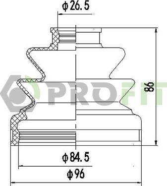 Profit 2810-0028 XLB - Joint-soufflet, arbre de commande cwaw.fr