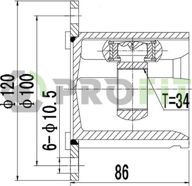 Profit 2810-2032 - Jeu de joints, arbre de transmission cwaw.fr