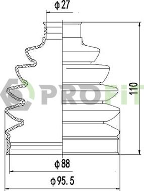 Profit 2710-0049 XLB - Joint-soufflet, arbre de commande cwaw.fr