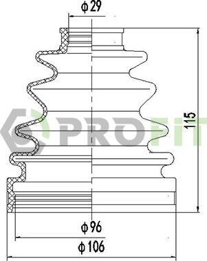 Profit 2710-0045 XLB - Joint-soufflet, arbre de commande cwaw.fr