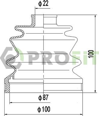 Profit 2710-0043 XLB - Joint-soufflet, arbre de commande cwaw.fr